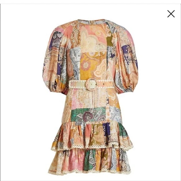 Zimmermann Anneke Ruffle Hem Mini Dress - Picture 4 of 6